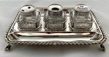 George III Silver Inkstand, Arms of Fitzgerald & Conolly. London 1769 Edward Aldridge II. 12 troy ounces.