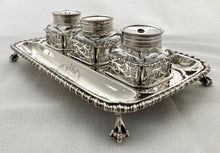 George III Silver Inkstand, Arms of Fitzgerald & Conolly. London 1769 Edward Aldridge II. 12 troy ounces.