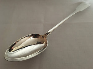 Victorian provinical silver basting spoon. Exeter 1874 James & Josiah Williams. 3.85 troy ounces.