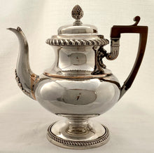 Late Georgian Old Sheffield Plate Pedestal Teapot, circa 1825.