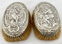 Georgian, George III, Pair of Silver Mounted Brushes. London 1809 & 1811