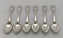 Georgian, George IV, Six Silver Teaspoons. York 1821 James Barber & William Whitwell. 4.5 troy ounces.