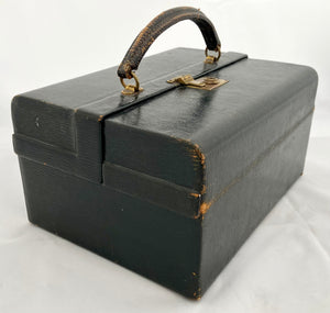 George V Morocco Leather Vanity Case with Silver Fittings. London 1913 Asprey & Co. Ltd.