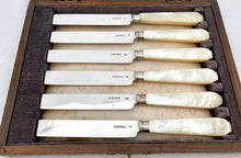 Victorian Silver & Mother of Pearl Dessert Cutlery Set for Six. London 1854 Chawner & Co.