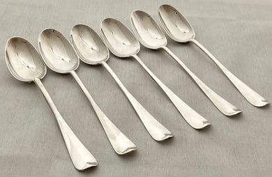 Georgian, George III, Scottish Silver Bottom Struck Dessert Spoons. Edinburgh 1777 William Davie. 6.5 troy ounces.