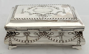 Edwardian Silver Box of Bombe Form. Birmingham 1908 Henry Matthews.