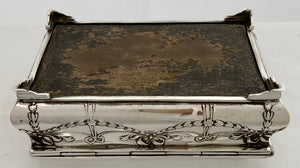 Edwardian Silver Box of Bombe Form. Birmingham 1908 Henry Matthews.