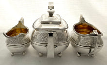 Georgian, George III, Silver Tea Set. London 1817 Thomas Wallis II & Jonathan Hayne. 34 troy ounces.