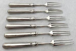 Georgian, George III, Silver Dessert Knives & Forks for Six. London 1809 Moses Brent.
