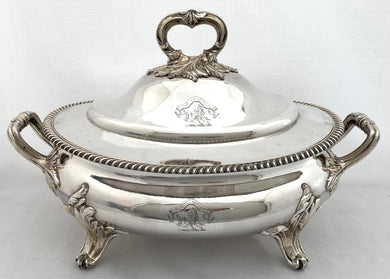 Late Georgian Old Sheffield Plate Soup Tureen, Circa 1820 - 1840.