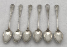 Georgian, George III, Six Silver Teaspoons. Exeter 1812 William Welch II.  2.6 troy ounces.
