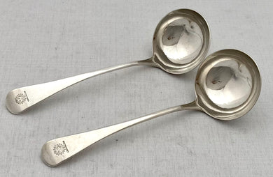 Georgian, George III, Pair of Silver Sauce Ladles. London 1798 Richard Crossley. 3.2 troy ounces.