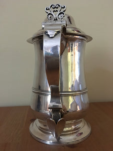 Georgian, George III, silver lidded tankard. London 1788 John Kidder. 24 troy ounces.