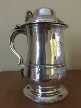 Georgian, George III, silver lidded tankard. London 1788 John Kidder. 24 troy ounces.