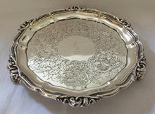 William IV crested silver salver. Sheffield 1832 Creswick & Co. 13 troy ounces.