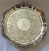 William IV crested silver salver. Sheffield 1832 Creswick & Co. 13 troy ounces.