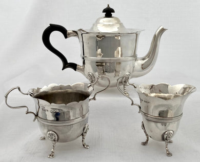 Late Victorian Silver Tea Set. Chester 1900 John Millward Banks. 24.5 troy ounces.