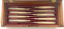 Georgian, George III, Cased Set of Eighteen Silver & Mother of Pearl Knives. Crested for Eyre. London 1803 Moses Brent.