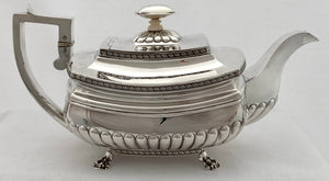 Georgian, George III, Silver Tea Set. London 1812 Alice & George Burrows II. 41 troy ounces.