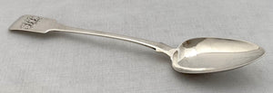 Georgian, George III, Provincial Silver Basting Spoon. Exeter 1813 William Welch II. 4.2 troy ounces.