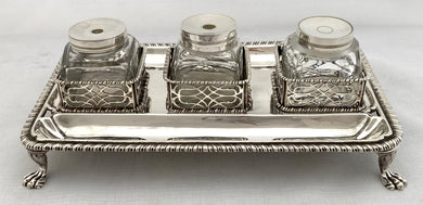 Georgian, George III,  Silver Inkstand. London 1762 William Robertson. 19.7 troy ounces.  