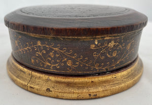 19th Century Gilt Wood Table Snuff Box.