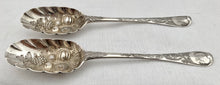 Georgian, George I, Pair of Britannia Silver Berry Spoons. London 1716. 3.5 troy ounces.