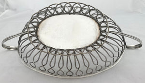 Georgian, George III, Old Sheffield Plate Rope Twist Cake Basket, circa 1770.