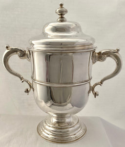 Georgian, George II, Silver Cup & Cover. London 1746 Richard Gurney & Thomas Cook. 77 troy ounces.