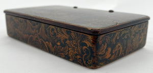 A Napoleon Bonaparte Penwork Snuff Box, circa 1830.