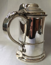 Georgian, George III, Old Sheffield Plated, lidded tankard, circa 1780 - 1790.