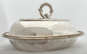 St Helena Interest. A Victorian Silver Plated Entree Dish & Cover for R.M.S. Papanui.
