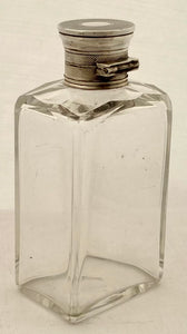 George V Large Silver & Cut Glass Cologne Flask. London 1912 Asprey & Co Ltd.