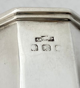 George V Octagonal Silver Caster. Birmingham 1924 Asprey & Co. Ltd. 6 troy ounces.