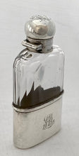 Victorian Silver & Faceted Glass Hip Flask. London 1899 Charles Asprey & George Asprey.