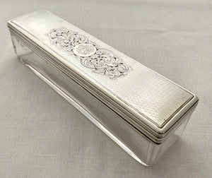 William IV, Silver & Cut Glass Vanity Box. London 1832 George Reid. 2.3 troy ounces.