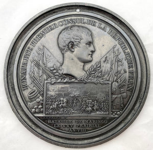 Early 19th Century Napoleon Bonaparte Battle of Marengo Uniface Medallion, After Andrieu.