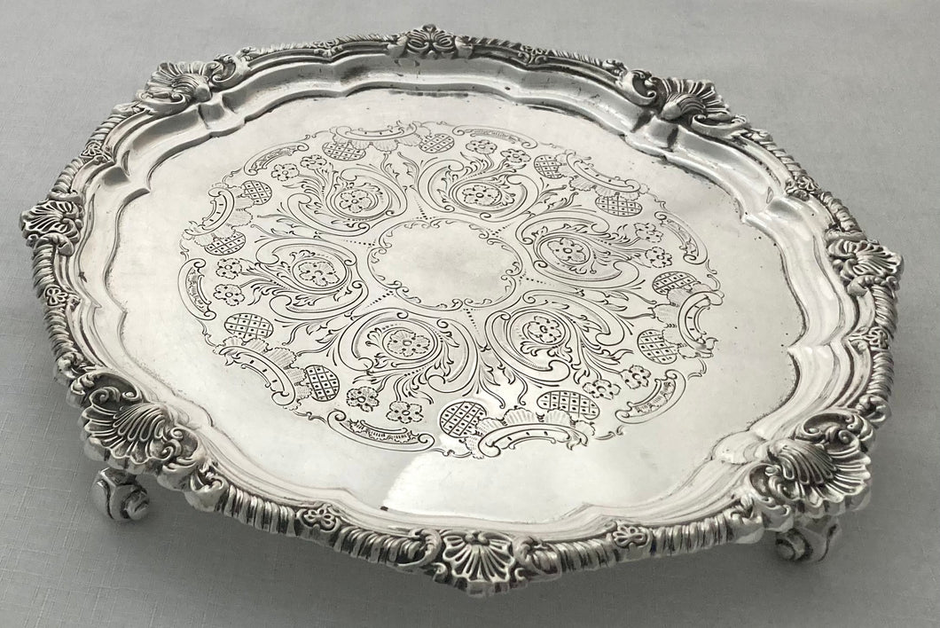 A 20th Century Silver Plated Salver. Harrison Brothers & Howson, Sheffield.