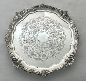 A 20th Century Silver Plated Salver. Harrison Brothers & Howson, Sheffield.