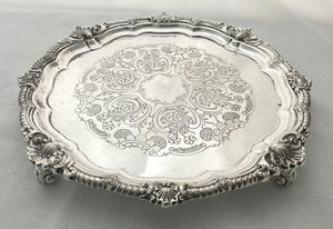 A 20th Century Silver Plated Salver. Harrison Brothers & Howson, Sheffield.