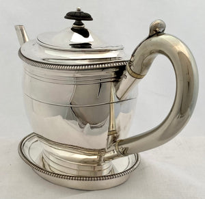 Georgian, George III, Silver Teapot & Stand. London 1801 Richard Cook. 18 troy ounces.