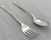 Silver Plated Serving Fork & Spoon. Elkington & Co. 1961.