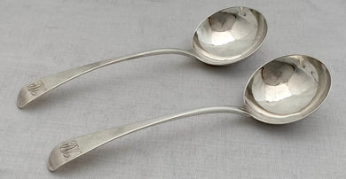 Georgian, George III, Pair of Silver Sauce Ladles. London 1801 Thomas Wallis II. 3 troy ounces.