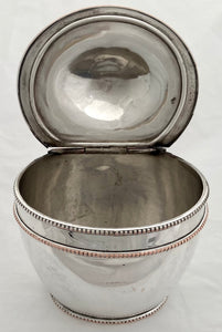Georgian, George III, Old Sheffield Plate, Tea Caddy. Circa 1800.