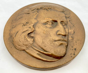 Frederic Chopin Bronze Relief Medallion.