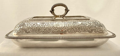 Georgian, George III, Silver Entree Dish. London 1801 Richard Cook. 65 troy ounces.