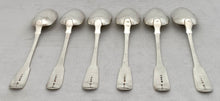 Georgian, George III, Set of Six Silver Tablespoons. London 1820 Solomon Royes. 15.4 troy ounces.
