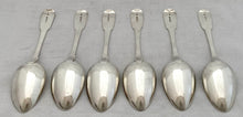 Georgian, George III, Set of Six Silver Tablespoons. London 1820 Solomon Royes. 15.4 troy ounces.