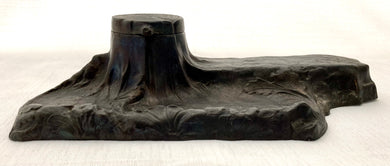 Aesthetic Movement Inkstand of Naturalistic Form, circa 1880 - 1900.