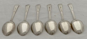 Elizabeth II Six Silver Coffee Spoons. Birmingham 1972 Angora Silver Plate Co. Ltd. 2.1 troy ounces.